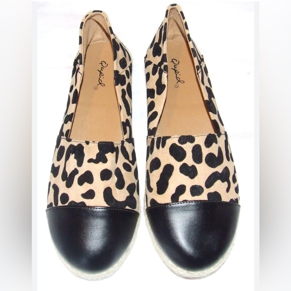 NEW Qupid Leopard Print Espradilles Flats - Picture 1 of 8